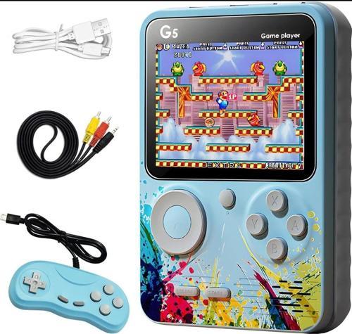 G5 Retro 3 İnç Elde Taşınabilir Oyun Konsolu Tv Bağlanabilir Dahili 500 Klasik Oyun Desteği
