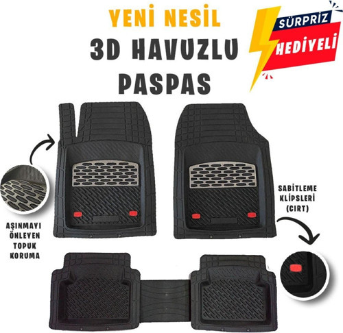 Symbol Uyumlu 3D Havuzlu Paspas