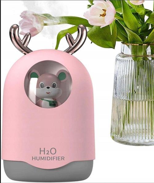 Sevimli Ayıcıklı Işıklı Hava Nemlendirici Buhardanlık Buhar Makinası Difizör 300 Ml