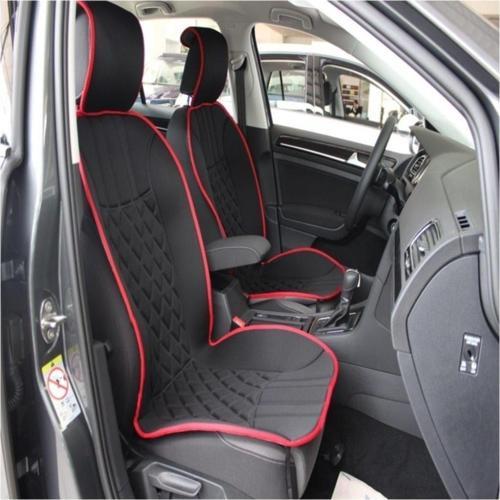 Jeep Cherokee Tüm Modellerine Uyumlu Senturk Auto Elegance Minder 2Li Set Önkoltuklara Siyah/Kırmızı