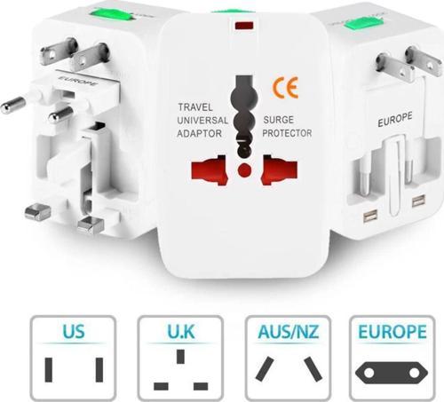 Universal Fiş Piriz Çevirici Adaptör Çoklu Priz Çevirici Adaptor Akım Korumalı