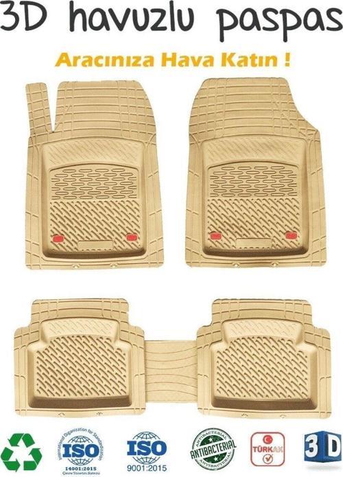 2019 Model Daihatsu Charade Için Havuzlu Tip Universal Lüks Bej Paspas