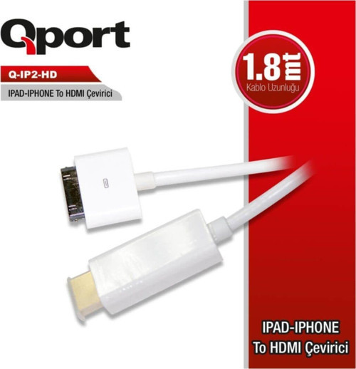 1.8M Ipad Iphone Çevirici Kablo Q-Ip2-Hd
