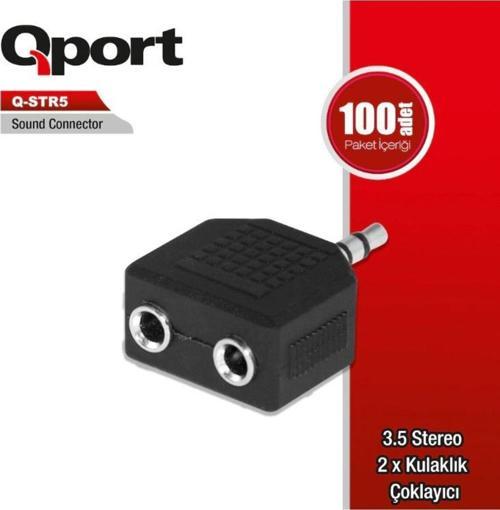 Q-Str5 3,5Mm Stereo =-- 2*Kulaklık Çevirici Adaptör
