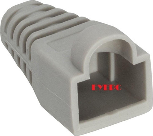 100 Tane Rj 45 Kılıf Boot Gri Cat6 Cat5 Kablo Ucu Kılıfı Kap