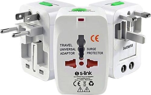 S-Lınk Slx-Wta03 Beyaz Unıversal Seyahat Adaptörü * Powermaster Çoklu Priz Çevirici Adaptör