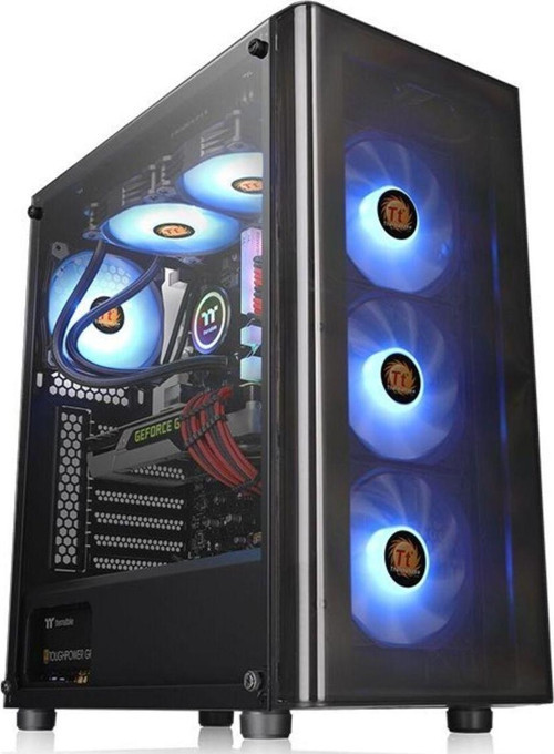 Psu'Suz V200 Siyah Rgb Kasa Tempered Glass