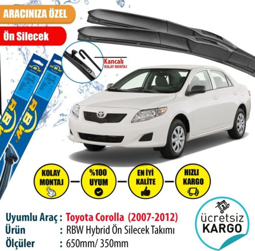 Toyota Corolla 2007-2012 Hybrid Ön Silecek Takımı