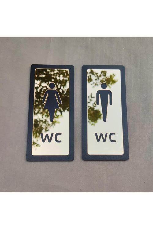 Lux Gold Aynalı Mdf Serisi Wc Set Yönlendirme Levhası