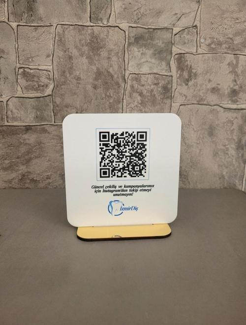 Restoran & Cafe & Barlara Standlı Pleksi Qr Kod Menü