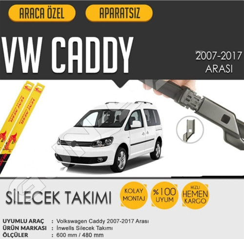 Muz Silecek Vw Caddy(2004-2007)-Golf V (600-480 Mm)