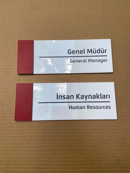 2 Adet Pearl Red Serisi Kapı İsimlikleri