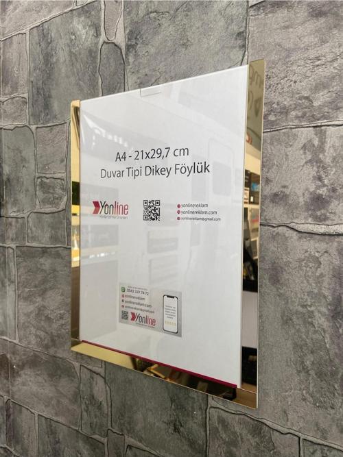 A4 Kolay Değiştirilebilir Duvar Ve Kapı Tipi Pleksi Föylük