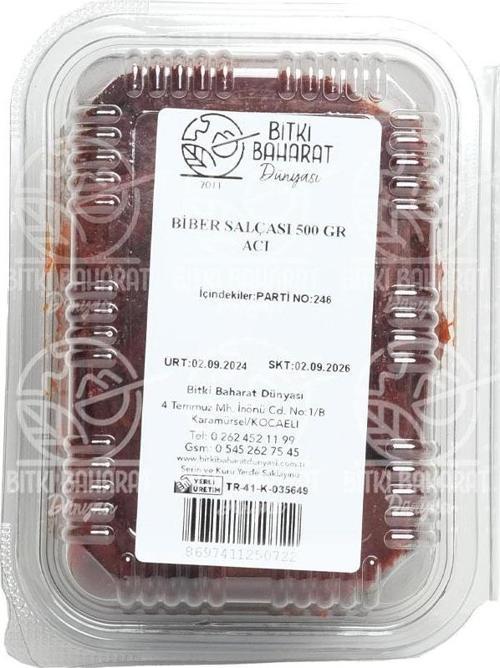 Biber Salçası 500 Gr Acı