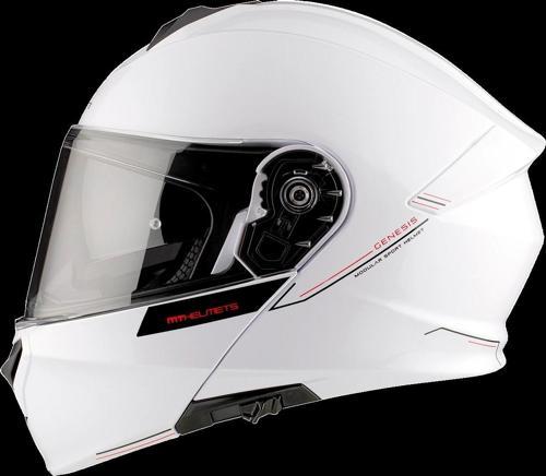 KASK MT GENESİS SV A2 ÇENE AÇILIR PARLAK BEYAZ