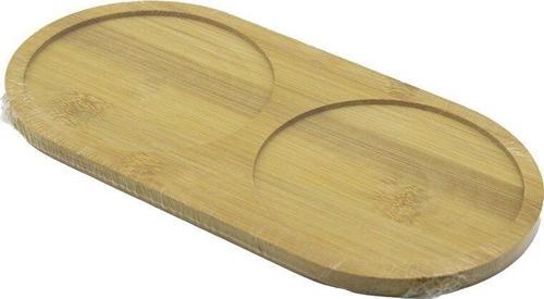 2 BÖLMELİ   OVAL  AHŞAP BAMBU YAĞDANIK ALTLIK  12X24X0.8CM (2818)