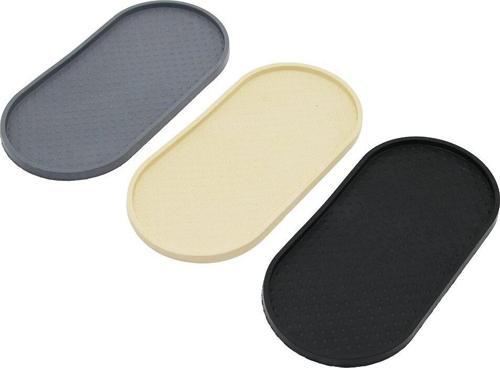 DÜZ   OVAL   RENKLİ SİLİKON  YAĞDANLIK - SABUNLUK ALTLIK  12 X 24.5CM (2818)
