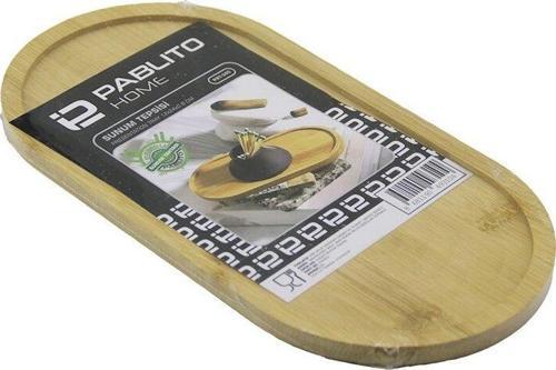 OVAL  AHŞAP BAMBU YAĞDANIK ALTLIK - SUNUM TEPSİ  12X24X0.8CM (2818)