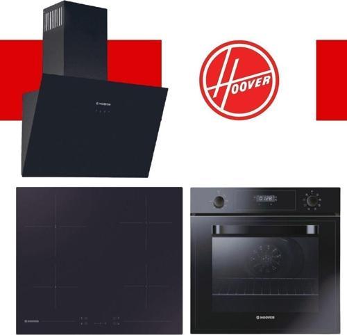 3Lü Ankastre Vitroseramik Elektrikli Set Siyah (Hot3051Bı/E Fırın-Hh64Ccb Ocak-Hdg6C1Gbtk Davlumbaz)