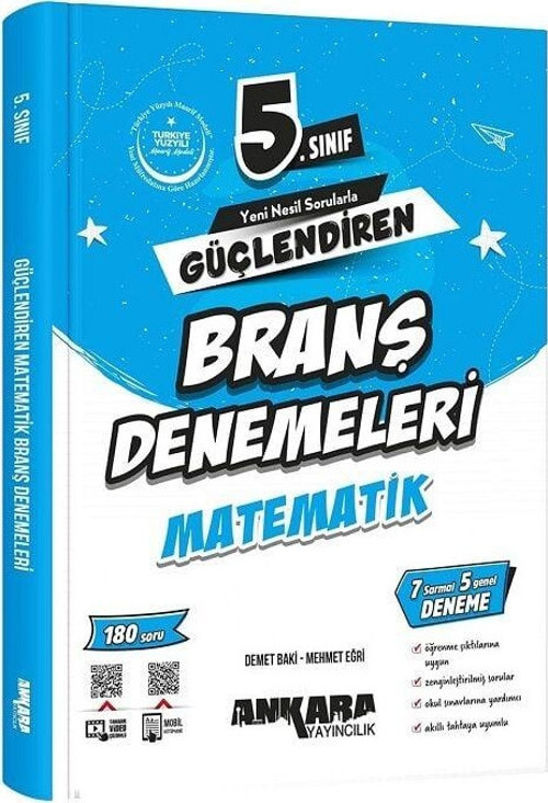 Ankara Yayıncılık 5. Sınıf Matematik Güçlendiren Branş Denemeleri