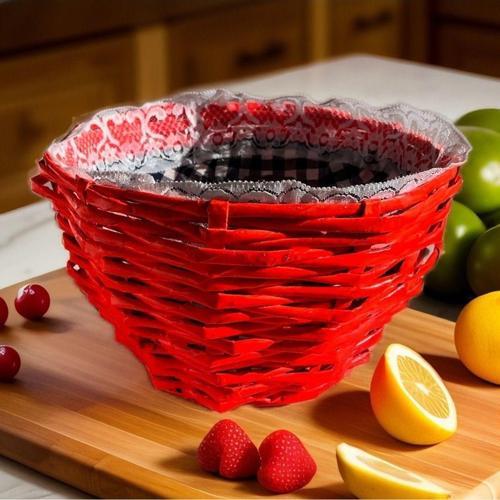 Hasır Düzenleyici Sepet,Çok Amaçlı, El Yapımı, Jüt , Mutfak, Banyo, Ekmek ,Nişan, Söz Havlu Sepeti