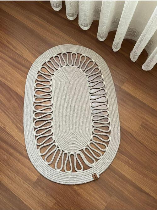 Jüt , Hasır, Banyo Paspası, Bohem Paspas , Klozet Önü, Yolluk, Dekor, Oval