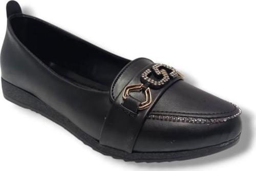 3080-25 Deri S Taş Tokalı Anatomik Kadın Babet