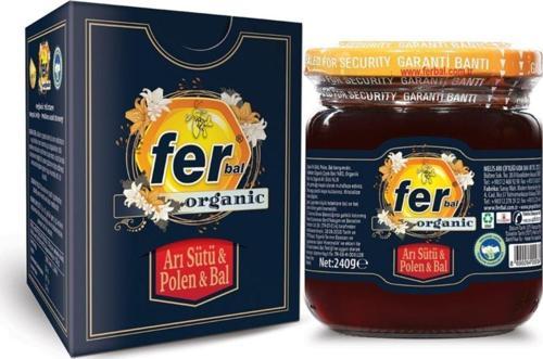 Organik Propolisli Arı Sütü Polen Bal Karışımı 240 Gr