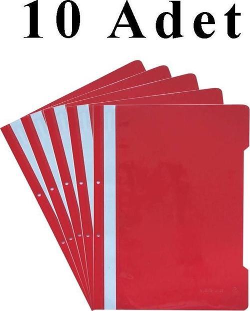 10 Adet A4 Kırmızı Telli Dosya 1 Paket Ekonomik Kaliteli Telli Dosya Ofis Büro Okul