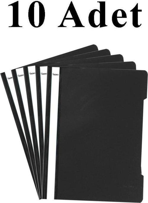 10 Adet A4 Siyah Telli Dosya 1 Paket Ekonomik Kaliteli Telli Dosya Ofis Büro Okul