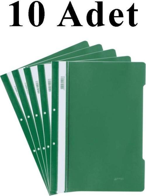 10 Adet A4 Yeşil Telli Dosya 1 Paket Ekonomik Kaliteli Telli Dosya Ofis Büro Okul
