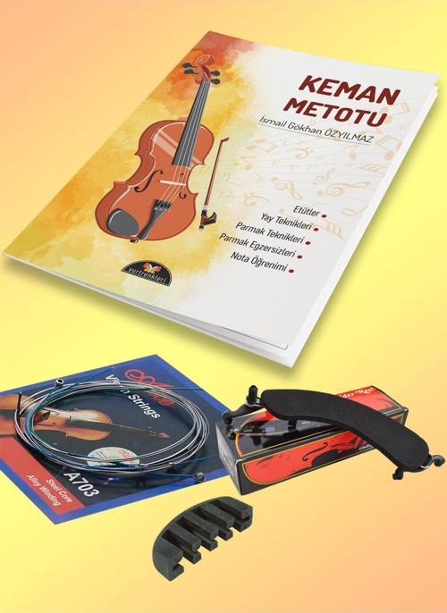 Keman Metodu Ve Aksesuarları (Keman Yastığı, Keman Teli, Susturucu)