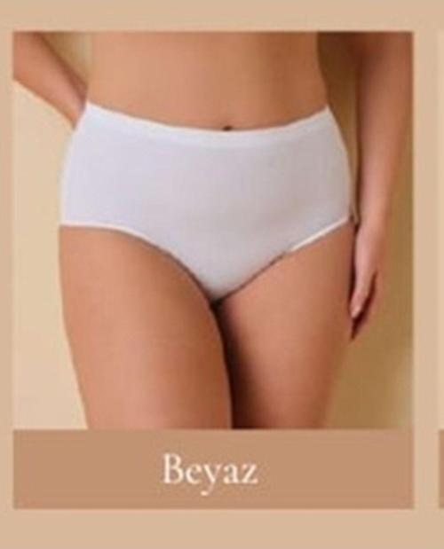 İç Giyim İz Yapmayan Yüksek Bel F.K./Pants Büyük Beden Lazer Kesim Kadın Külot Pudra 40