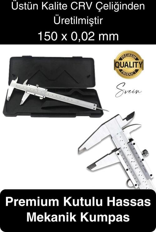 Premium Endüstriyel Hassas Ölçüm Mekanik Kumpas Analog Mikrometre Derinlik Genişlik 150 x 0.02 mm