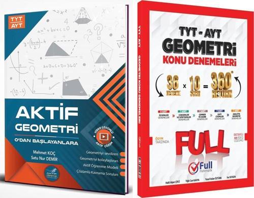 Aktif Öğrenme TYT AYT Geometri 0 dan Başlayanlara ve Full Matematik Konu Deneme Seti 2 Kitap