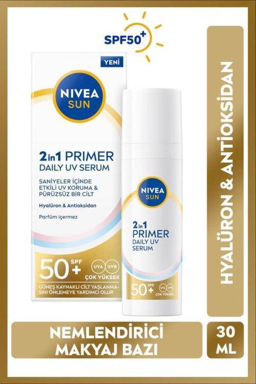 Sun Spf50 Primer Nemlendirici Makyaj Bazı 30ml, Kusursuz,uzun Süreli Makyaj, , Hyaluron, Antioksidan