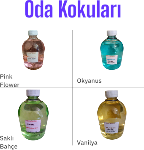 Oda Kokuları Yedek 4 Farklı Harika Kokular 250 ML