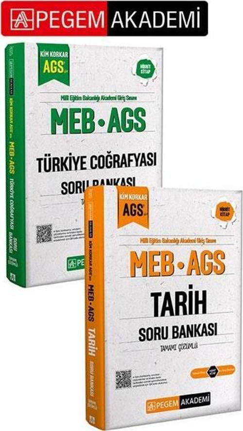 PEGEM AKADEMİ  MEB AGS Kim Korkar Tarih Soru Bankası Tamamı Çözümlü + MEB AGS Kim Korkar Türkiye Coğ