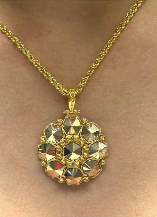 14 Ayar Altın Dorika Toplu Kolye Uclu Halat Zincir