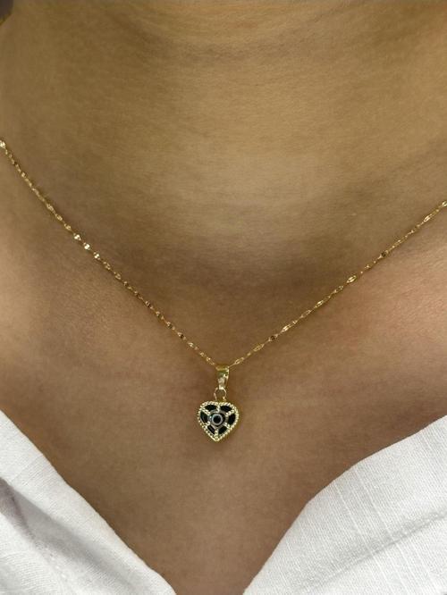 14 Ayar Altın Nazar Boncuklu Aynalı Zincir