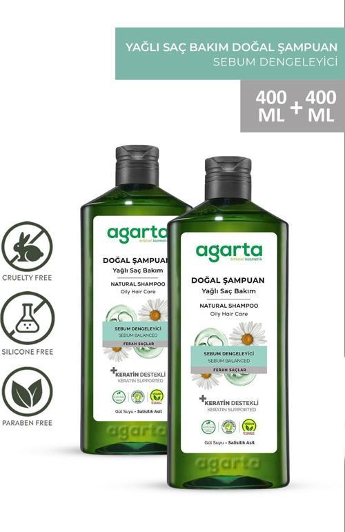 2 Adet Yağlı Saçlar Için Arındırıcı Tuzsuz Şampuan 400 Ml