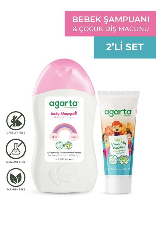 2 Li Set Kız Çocuklarına Özel Bakım Şampuanı 400 Ml Çocuk Diş Macunu 75 Ml