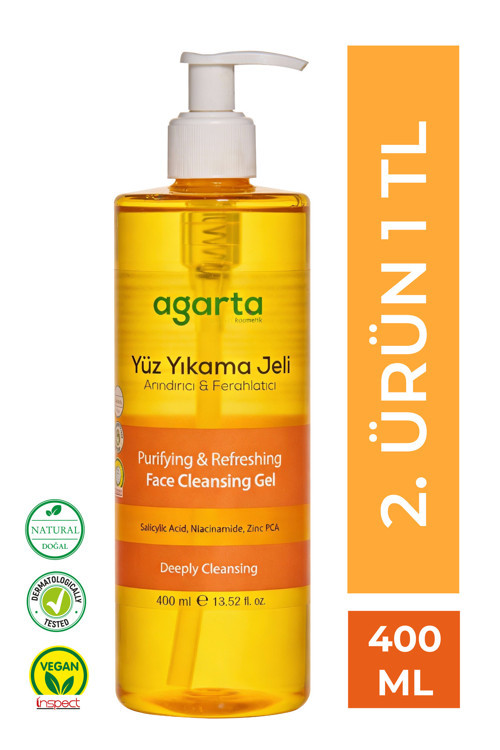 Doğal Arındırıcı Yüz Yıkama Jeli Hassas Ve Tüm Cilt Tipleri 400 Ml