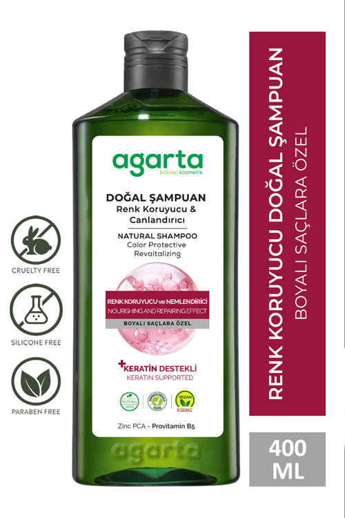 Boyalı Saçlar Için Renk Koruyucu Ve Canlandırıcı Tuzsuz Şampuan 400Ml