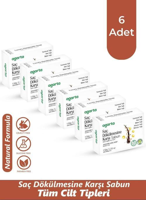 Saç Dökülmesi Sabunu Doğal 150 Gr 6 Adet