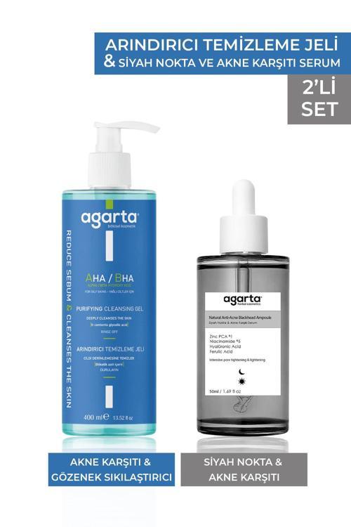 2'Li Set Arındırıcı Temizleme Jeli Mavi 400 Ml & Siyah Nokta Ve Karşıtı Serum 50 Ml