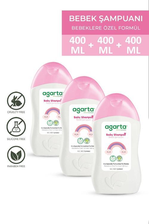 3 Adet Doğal Bebek Şampuanı Kız Çocuklarına Özel 400 Ml