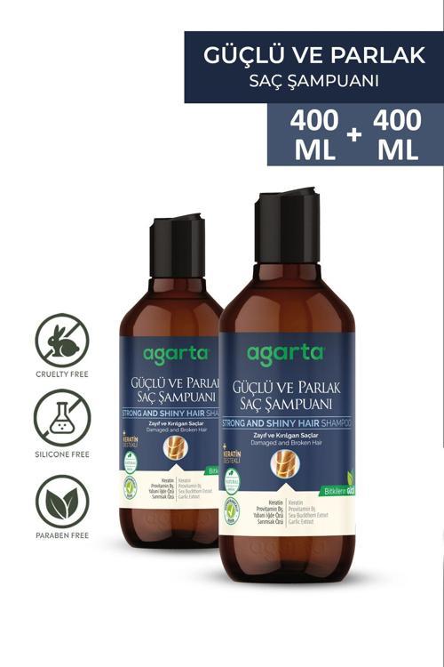 2 Adet Saç Bakım Şampuanı Güçlü Ve Parlak 400 Ml