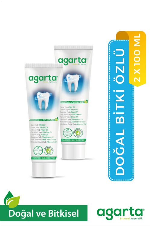 2 Adet Doğal Florürsüz Bitki Özlü Diş Macunu 100 Ml