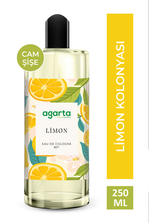 Cam Şişe 80 Derece Limon Kolonyası 250 Ml